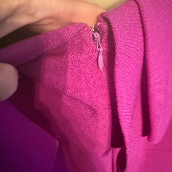 NWT ANTONIO MELANI Fuchsia Pink/Purplish Asymmetrical Ruffled Sheath Dress  4 - Picture 3 of 6